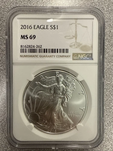 2016 Silver Eagle S$1 NGC MS69