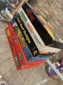 Lot Of 6 Nintendo NES Boxes Styrofoam Posters Papers Heavy Barrel Dash Galaxy