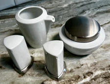 VARIO White by THOMAS ROSENTHAL GP White/SS Salt, Pepper, Cream and Sugar