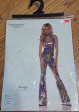 Sexy Disco Boogie Women's Adult Costume Colorful Metallic Small