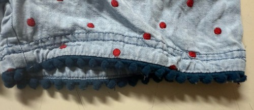 Matilda Jane Girl’s Sz 6 Enchanted Garden Aubrey Chambray Woven Shorts Blue Red - Picture 6 of 10