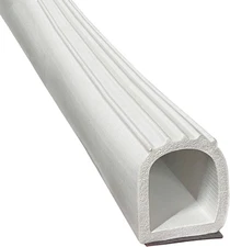 1" White Auto Marine Trailer Self Adhesive Exterior Slide Out D Rubber 20 Foot