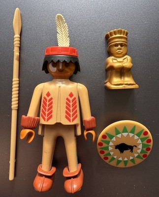 Playmobil Indianer Ureinwohner Native Sioux Apache Gold Schatz Sperr Schild