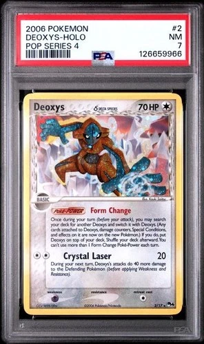 *New Cert* PSA 7 Pokémon TCG Deoxys Delta Species 2/17 Pop Series 4 Holo Rare