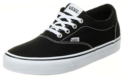 VANS MEN'S DOHENY DECON SUEDE SNEAKER SIZE MEN 9 BLACK/WHITE