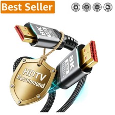 Versatile 8K 2.1 HDMI Cable - Ultra High Speed 48Gbps, Ranges from 1.5FT to 25FT