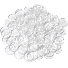 100 Pcs 1/2 Inch Resin Clear Buttons with 2 Holes Round Sewing Flat Buttons
