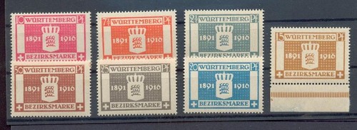 Württemberg 123/9 set** MNH mint never hinged 50EUR (y69686