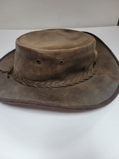 Barmah 1060 Foldaway Bronco Leather Hat   XL   Australia