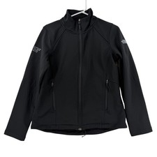 The North Face Softshell Jacket Womens Medium Black Full Zip HPH Logo