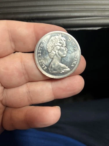 1965 Canada Silver Dollar Elizabeth II Voyageur $1 Coin 80% Silver