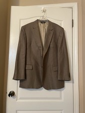 Jos A Bank Blazer Mens 46R Brown Wool Rayon Bamboo Sport Coat Jacket Two Button