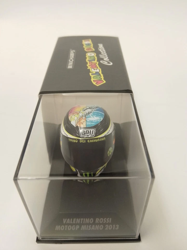 Minichamps Valentino Rossi AGV Helmet MotoGP Misano 2013 1/8 398130056 - Immagine 4 di 4