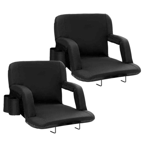 Stadium Seat with Back Support Folding Padded Cushion Stadium Chair Portable Rec