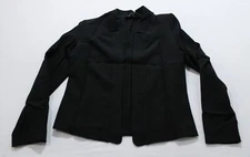 Blu Pepper Women's Solid Open Front Long Sleeve Blazer EJ3 Black Small NWT