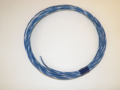 AUTOMOTIVE  WIRE 18GAUGE HIGH TEMP GXL 25FEET LT BLUE/WHITE MOTORCYCLE CAR TRUCK