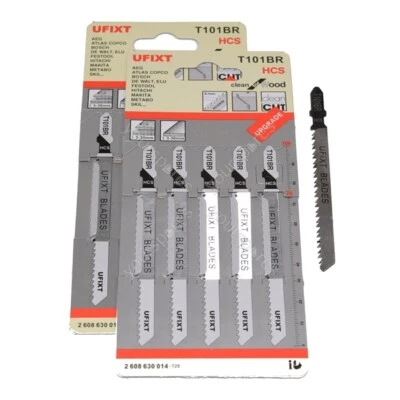 UFIXT 2 PACKS OF 5 QUALITY DT2053 KITCHEN WORKTOP DOWN CUTTING JIGSAW BLADES T101BR