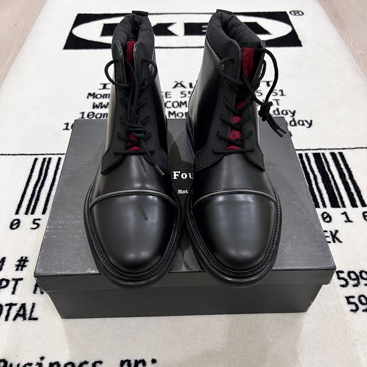 Vintage Foundry Co Men\'s Black Garnet Handcrafted Lace Up Boots Sz US 9 EU 43 Vintage Foundry Co. Garnet Black Leather Lace Up Boot | eBay main image 2