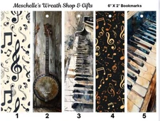 Piano Music Notes Themed Bookmarks