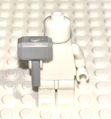 LEGO  Minfig Lt Gray Sledgehammer Thor Mjolnir Marvel Avengers Super Heroes NEW!