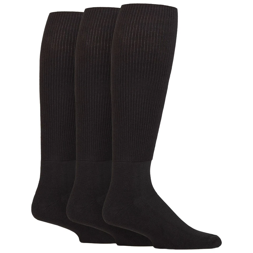 3 Pack Long Extra Wide Non-Binding Socks | IOMI | Soft Top Bamboo Diabetic Socks