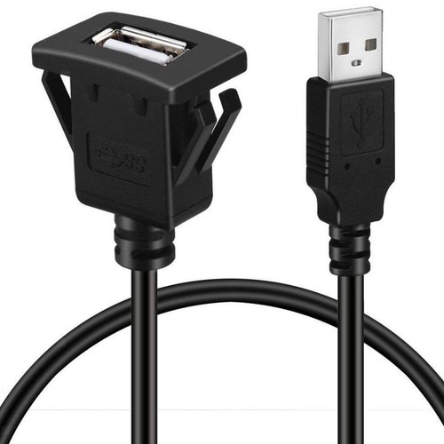 in-Car USB 2.0 Flush Mount Extension Cord Cable Suitable for Boat Motorcycle - Picture 8 of 11