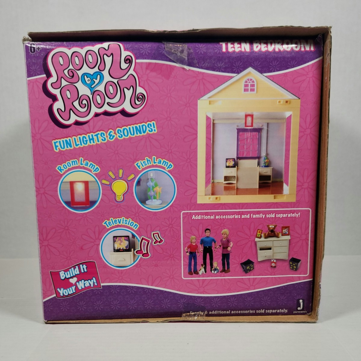 Jazwares Teen Bedroom Room by Room Dollhouse Lights & Sound