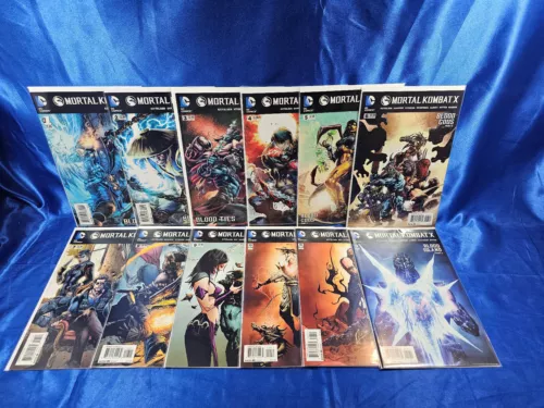 Mortal Kombat X #1-12 Complete Set DC Comics 2015 Lot Of 12 Sub Zero Variant #1