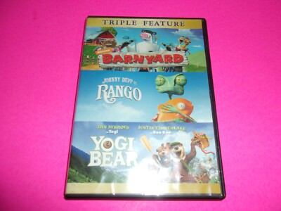 Barnyard/Rango/Yogi Bear (DVD, 2014, 3-Disc Set)