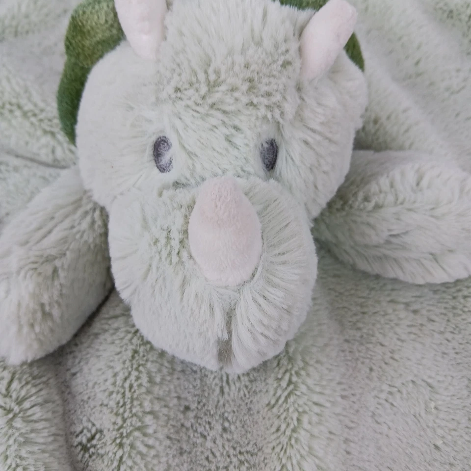 Kelly Toys Green Triceratops Dinosaur Security Blanket Lovey Crib Toy 14" - Image 2 of 4