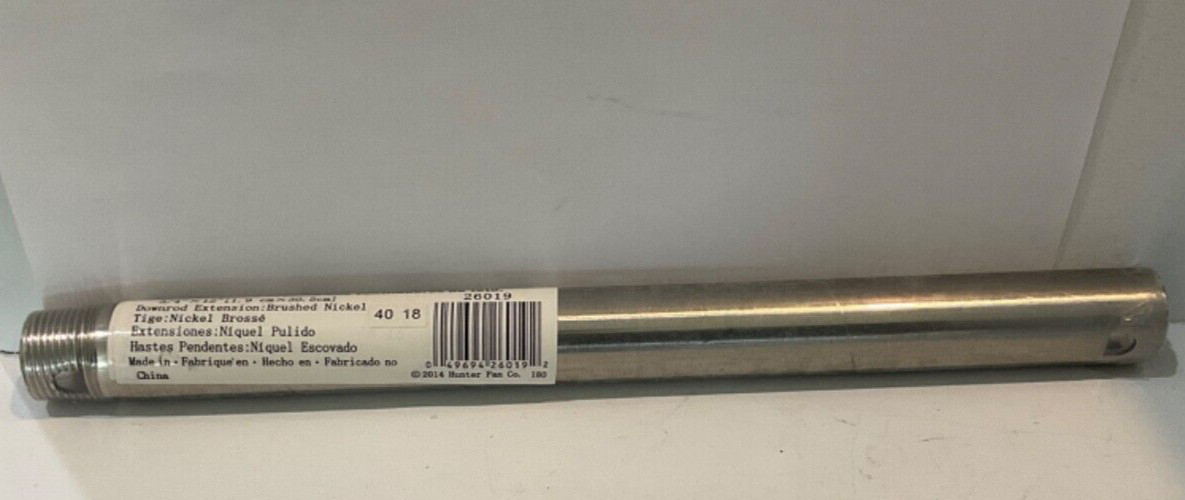 Ceiling Fan Threaded Extension Pole Down Rod 12" x 3/4" Ceil