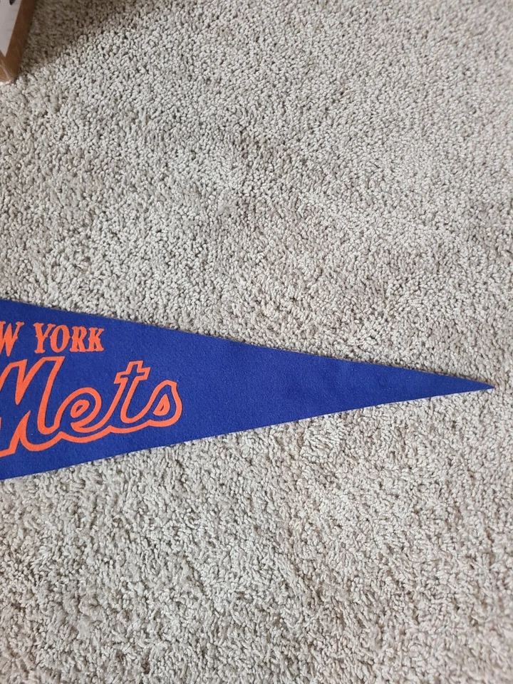 Banderín de fieltro Mitchell & Ness 1969 MLB de los New York Mets tamaño completo Foto 4 de 4
