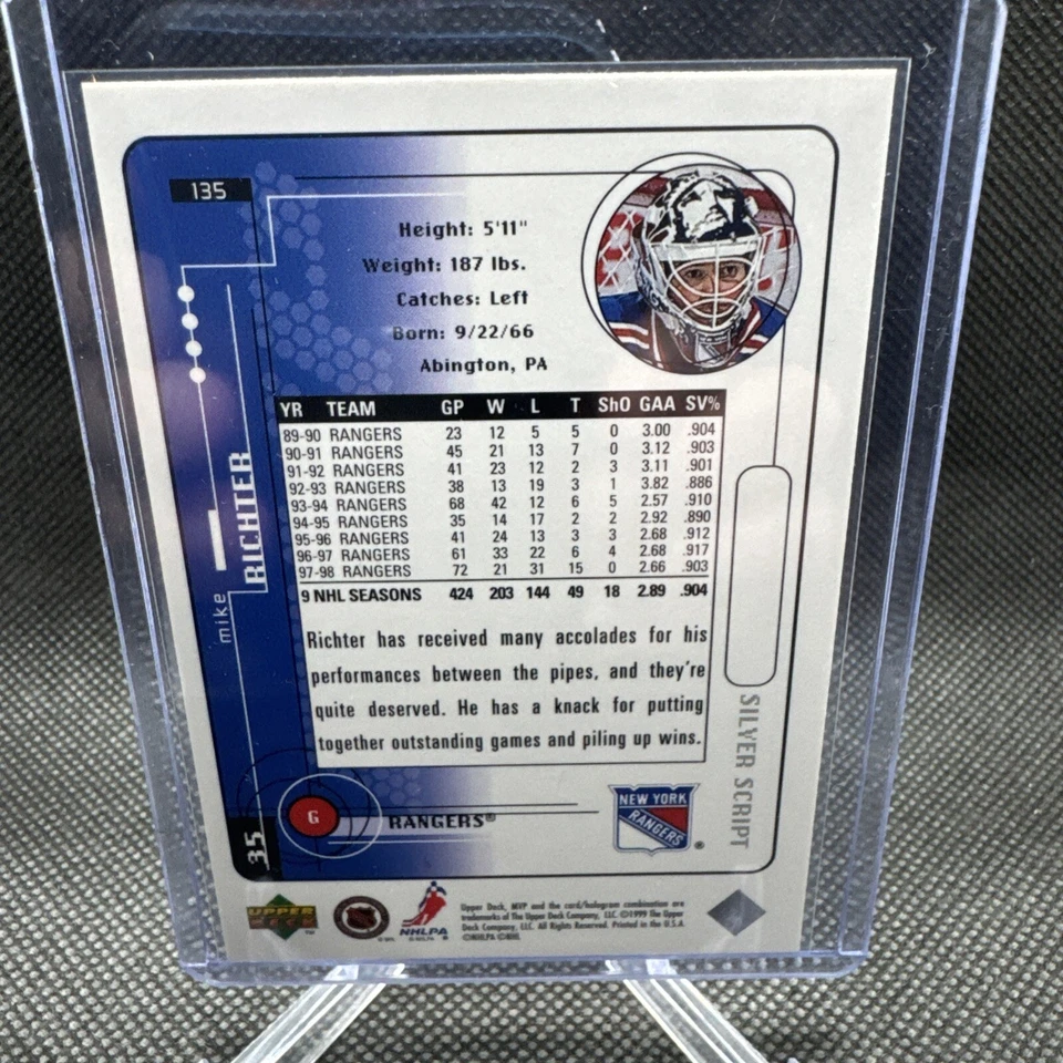 2018–19 UD MVP редкая серебряная карточка с надписью Майк Рихтер SSP 🔥 - Изображение 2 из 3