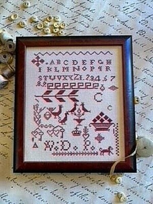 Carmella's Red Sampler~Hands To Work