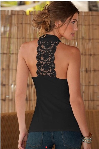lace back tank top