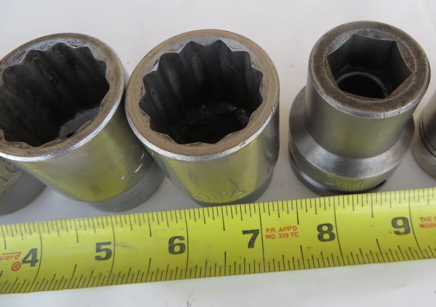 Lot USA 3/4" drive NAPA Tools NH55 Breaker Bar; (2) Adapters; and (5