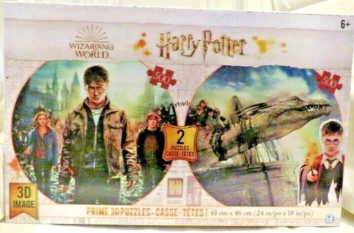 2 New Wizarding World -Harry Potter-3D Image Puzzles-from The Movies 24" x 18"