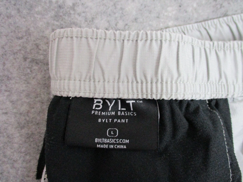 Bylt Pants Large Gray The Bylt Pant Drawstring Zip Pockets Cotton Blend Ripstop - Foto 9 di 16