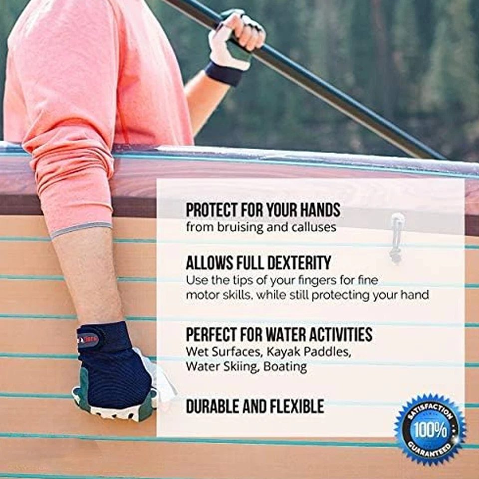 Mrx Men Women Sailing Gloves Finger Grip Surfing Fishing Deckhand Outdoor Gloves - Image 4 of 4