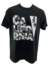 California City Graphic Palm Trees Crewneck Shirt California Pro-Club