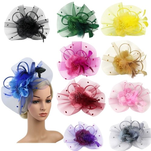 Headdress Ladies Wedding Head Band Hair Hat Feather Hair Pins