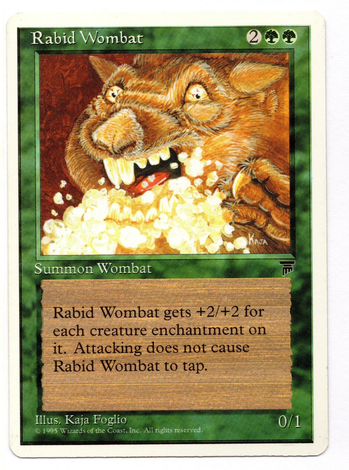 RABID WOMBAT - CHRONICLES EDITION 1995 MAGIC THE GATHERING MTG