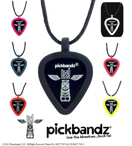 Pickbandz Guitar Pick Necklace pick holder An ultracool way to stash your picks! - product listing photo