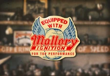 Mallory Hot Rod Water Slide Decal Ignition Rat Racing Speed Shop Parts