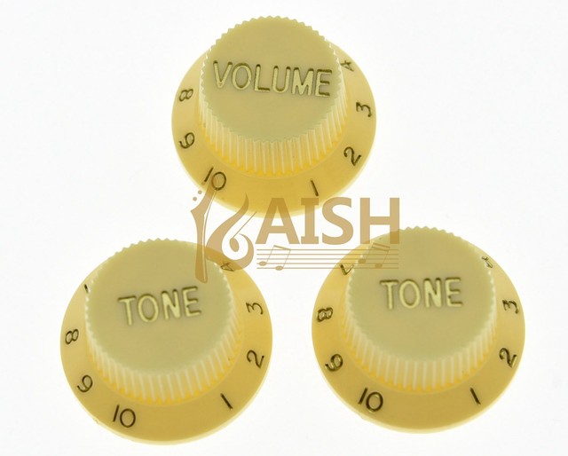 Cream ST Style Guitar Knobs Volume and Tone Knobs Set of 3 for Strat eBay