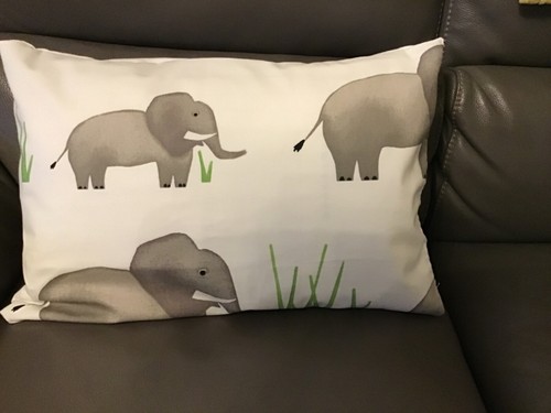 Handmade Kids Nursery Jumbo Elephant Cushion cover 20”x13”