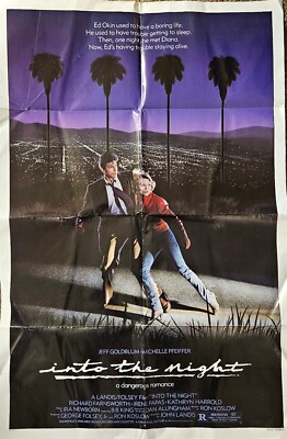 Into the Night 1985 Original Vintage Movie Poster One Sheet 27 X 41