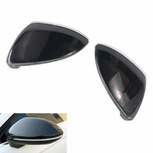Pair Rearview Gloss Black Mirror Cover Cap Shell For 14-18 VW Golf 7 GTI MK7 - Picture 1 of 6