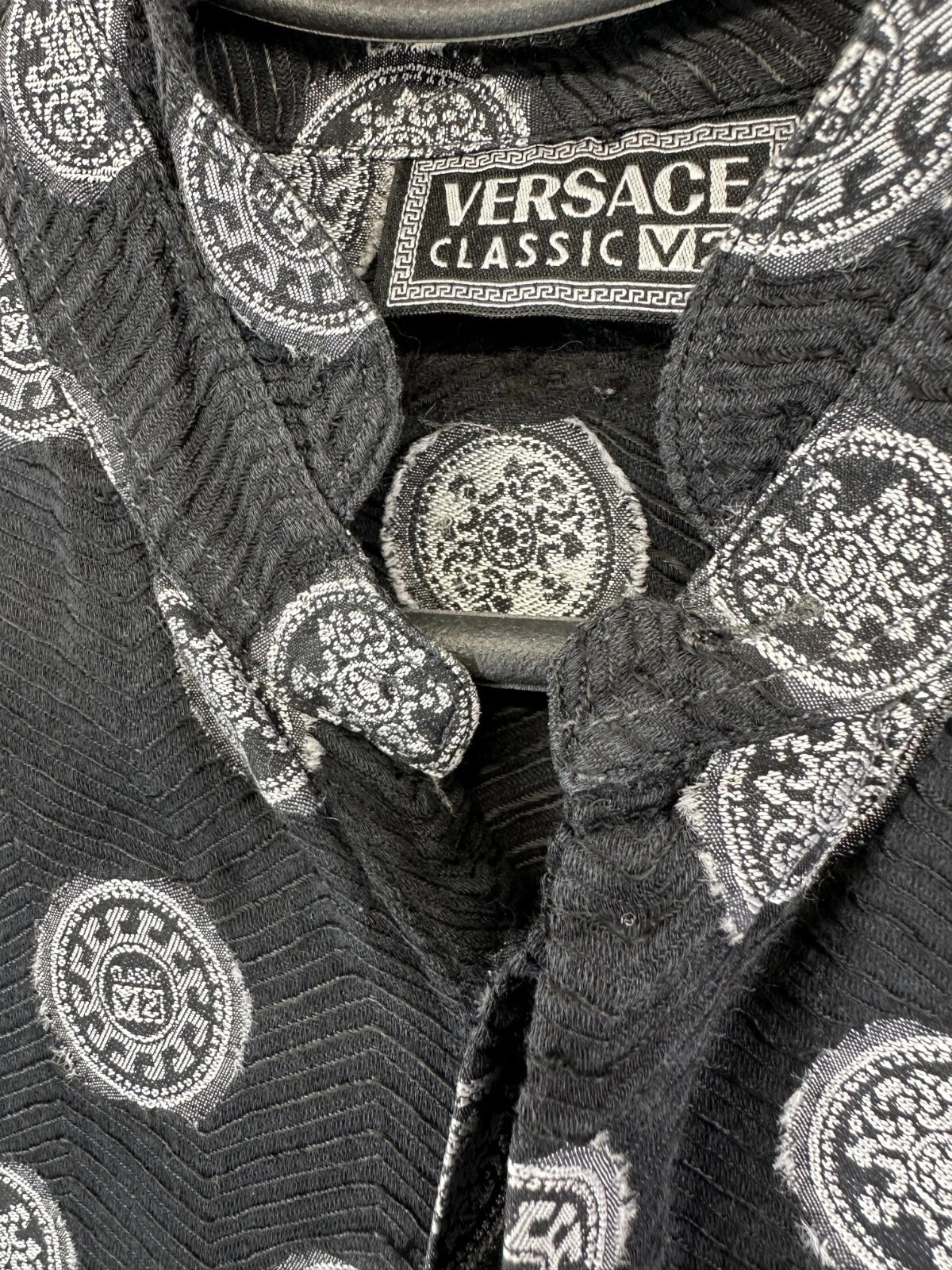 CAMICIA UOMO VERSACE CLASSIC V2 100% SETA MANICA LUNGA ORIGINALE TAGLIA 15 1 2 (39)