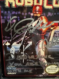 Signed Robocop Nintendo NES GAME Peter Weller USA NTSC Format Official JSA